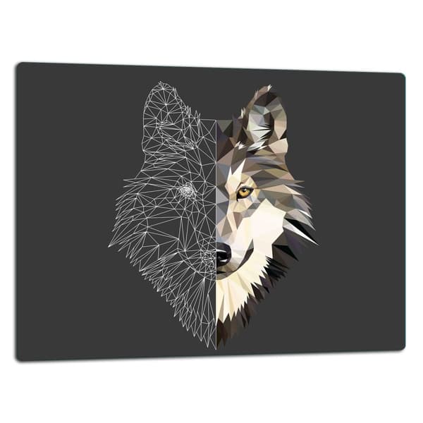 SKÆREBRÆT MED GLAS 52X40 WOLF SORT