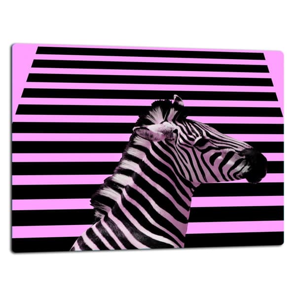 SKÄRBRÄDA I GLASPLATTA 52x40 ZEBRA