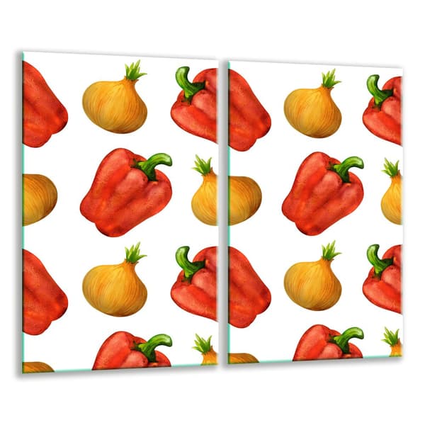 GLAS SKÆREBRÆT 2x 30x52 PEBERFRUGTER