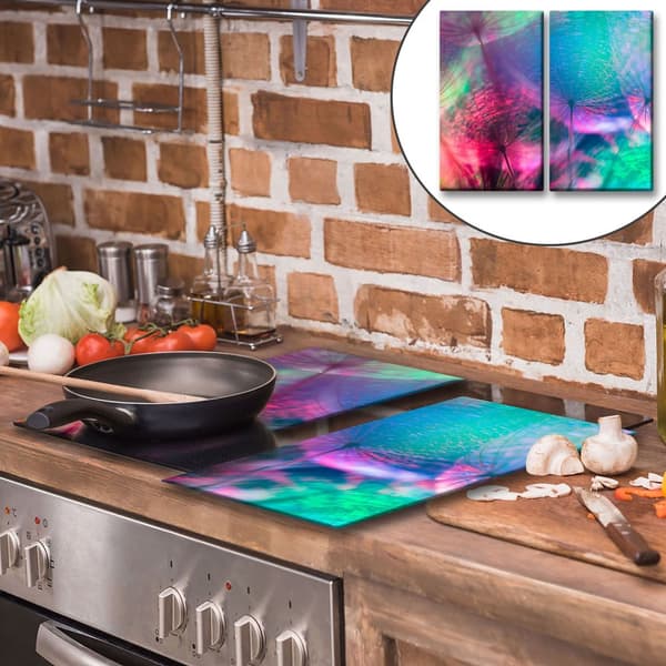 GLAS SKÆREBRÆT 2x 30x52 BLOMST