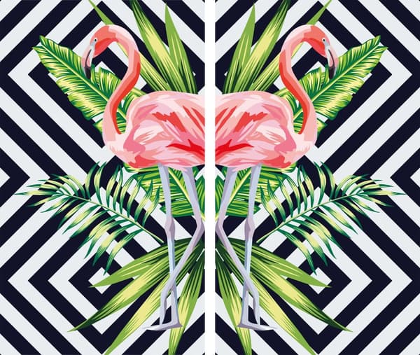GLASSKÆREBRÆT 2x 30x52 FLAMINGOER
