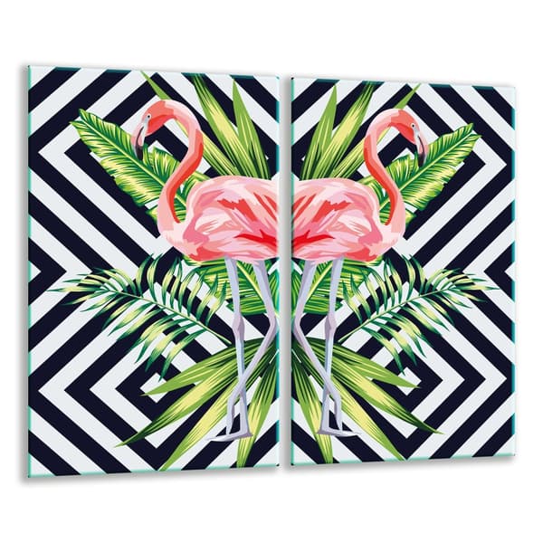 GLASSKÆREBRÆT 2x 30x52 FLAMINGOER