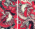 Miniatyrbild 2 av 11: GLAS SKÄRBRÄDA 2x 30x52 ROOSTER