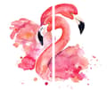 Pikkukuva 2 / 11: LASINEN LEIKKUULAUTA 2 x 30x52 FLAMINGOT