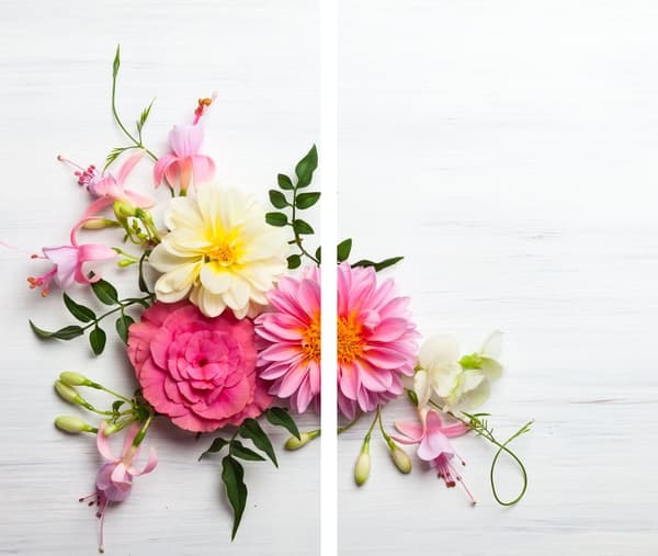 GLAS SKÆREBRÆT 2x 30x52 BLOMSTER