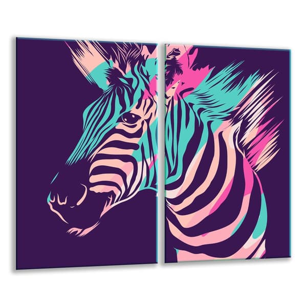 GLAS SKÄRBRÄDOR 2x 30x52 ZEBRA