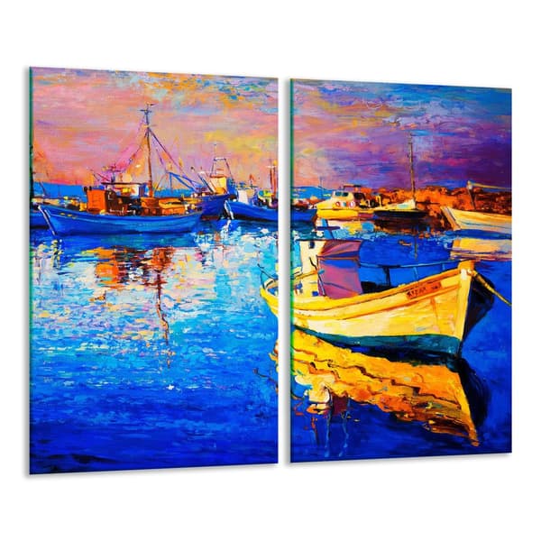GLAS SKÆREBRÆT 2x 30x52 LANDSKAB