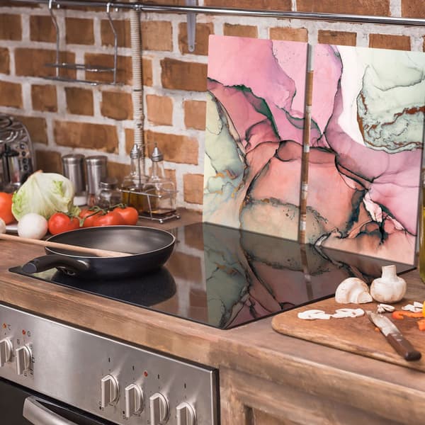GLAS SKÆREBRÆT 2x 30x52 MARMOR