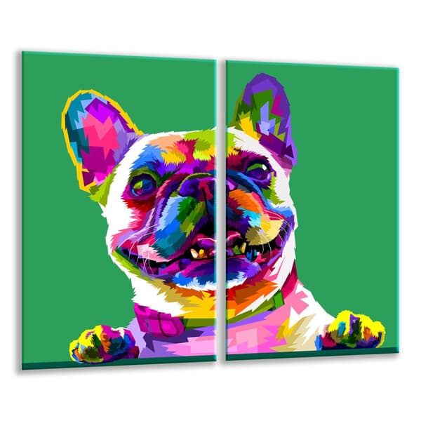 SKÄRBRÄDOR I GLAS 2x 30x52 HUND