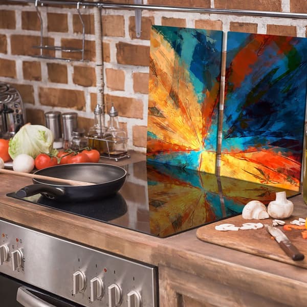 GLAS SKÄRBRÄDA 2x 30x52 MÖNSTER