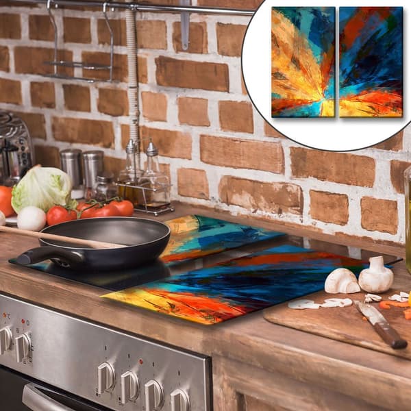 GLAS SKÄRBRÄDA 2x 30x52 MÖNSTER