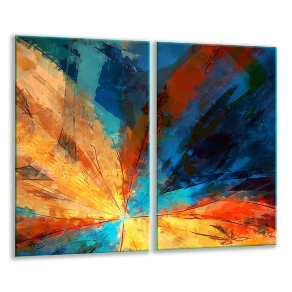 GLAS SKÄRBRÄDA 2x 30x52 MÖNSTER