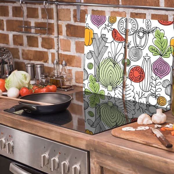 GLAS SKÆREBRÆT 2x 30x52 GRØNTSAGER