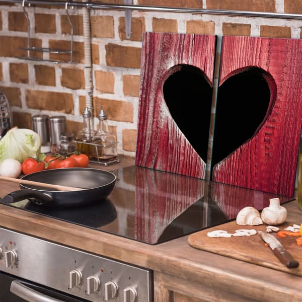 GLAS SKÄRBRÄDA 2x 30x52 HJÄRTA