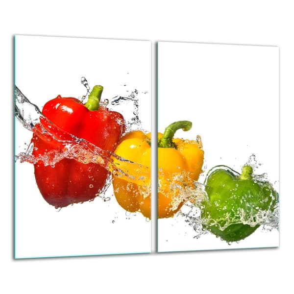 GLAS SKÆREBRÆT 2x 30x52 PEBERFRUGTER