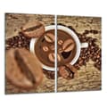 Miniatyrbild 1 av 11: SKÄRBRÄDA I GLAS 2x 30x52 KAFFE