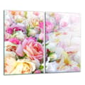 Miniatyrbillede 1 af 11: GLAS SKÆREBRÆT 2x 30x52 BLOMSTER