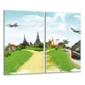 Miniatyrbild 1 av 11: GLAS SKÄRBRÄDA 2x 30x52 LANDSKAP