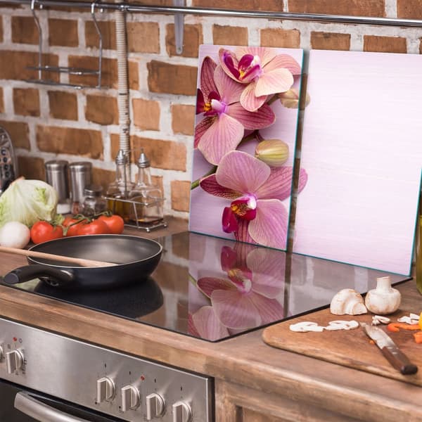 GLAS SKÆREBRÆT 2x 30x52 BLOMSTER