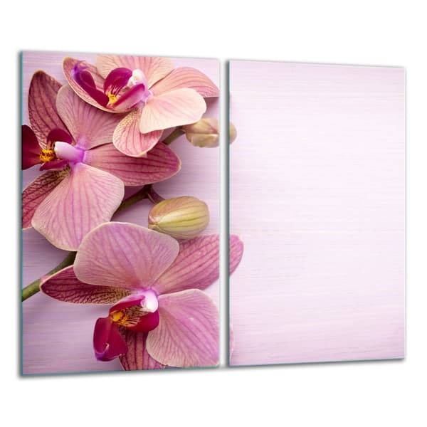 GLAS SKÆREBRÆT 2x 30x52 BLOMSTER