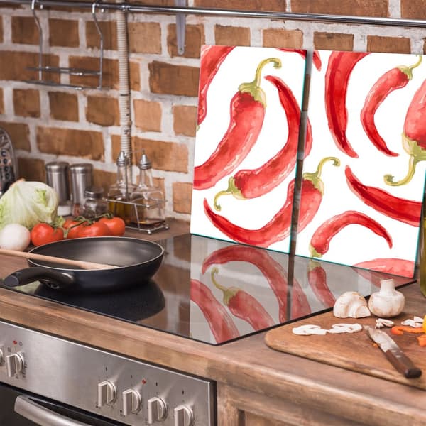 SKÄRBRÄDA I GLAS 2x 30x52 PAPRIKA