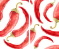 Miniatyrbild 2 av 11: SKÄRBRÄDA I GLAS 2x 30x52 PAPRIKA