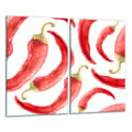 Miniatyrbild 1 av 11: SKÄRBRÄDA I GLAS 2x 30x52 PAPRIKA