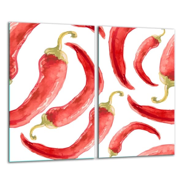 SKÄRBRÄDA I GLAS 2x 30x52 PAPRIKA