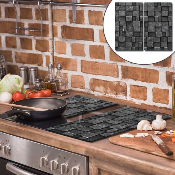 GLAS SKÄRBRÄDA 2x 30x52 MÖNSTER