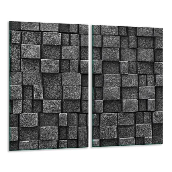 GLAS SKÄRBRÄDA 2x 30x52 MÖNSTER