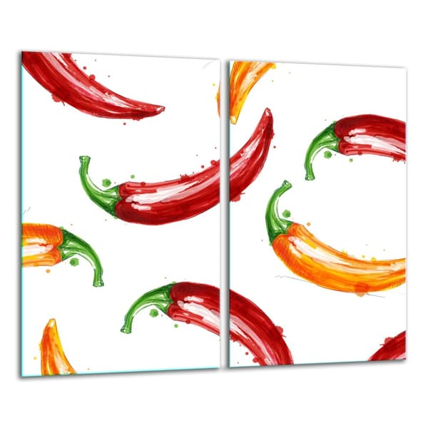 GLAS SKÆREBRÆT 2x 30x52 PEBERFRUGTER