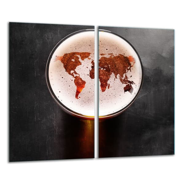 SKÄRBRÄDA I GLAS 2x 30x52 KAFFE