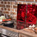 Miniatyrbillede 3 af 11: GLAS SKÆREBRÆT 2x 30x52 ROSE