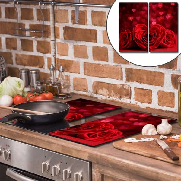 GLAS SKÆREBRÆT 2x 30x52 ROSE