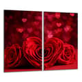 Miniatyrbillede 1 af 11: GLAS SKÆREBRÆT 2x 30x52 ROSE