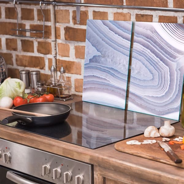 GLAS SKÆREBRÆT 2x 30x52 MARMOR