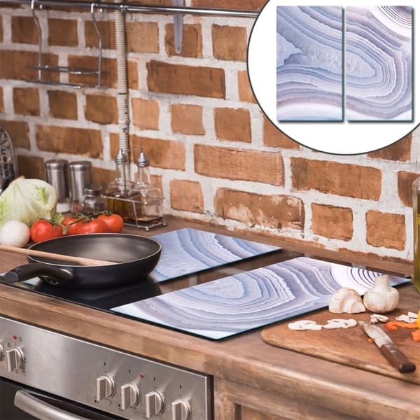 GLAS SKÆREBRÆT 2x 30x52 MARMOR