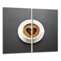 Miniatyrbillede 1 af 11: GLAS SKÆREBRÆT 2x 30x52 KAFFE