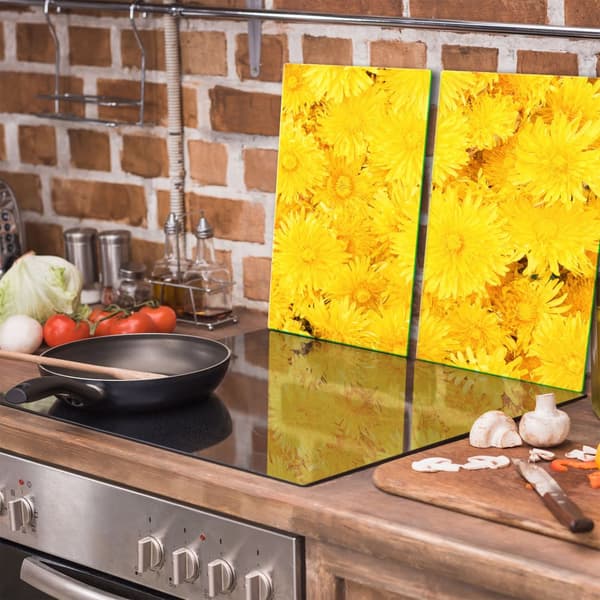 GLAS SKÆREBRÆT 2x 30x52 BLOMSTER