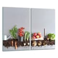 Miniatyrbild 1 av 11: SKÄRBRÄDA I GLAS 2x 30x52 GRÖNSAKER