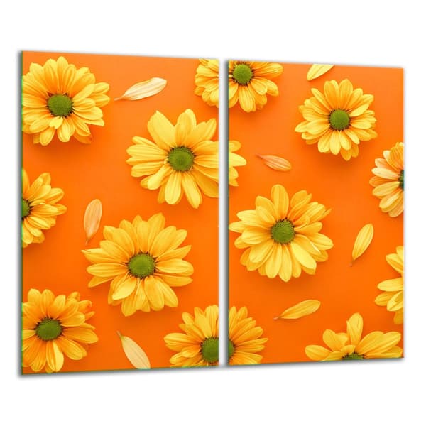 GLAS SKÆREBRÆT 2x 30x52 BLOMSTER