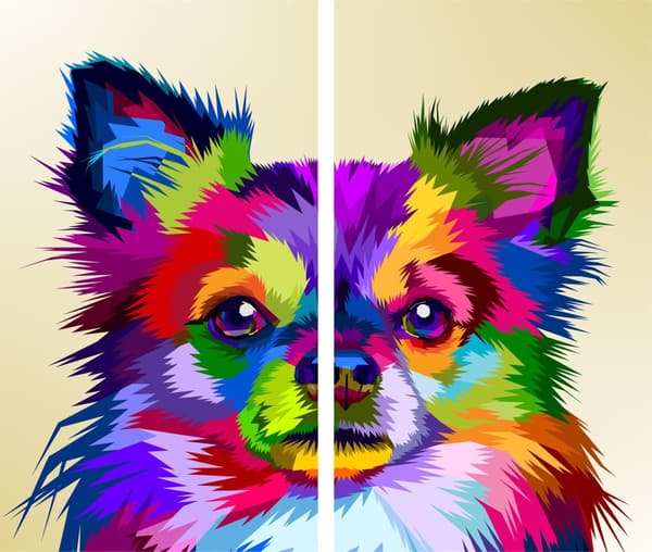 SKÄRBRÄDOR I GLAS 2x 30x52 HUND
