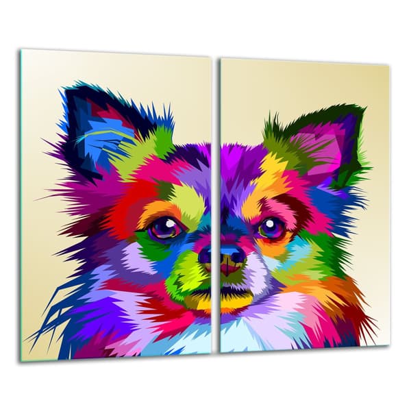 SKÄRBRÄDOR I GLAS 2x 30x52 HUND