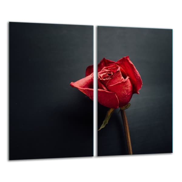 GLAS SKÆREBRÆT 2x 30x52 ROSE