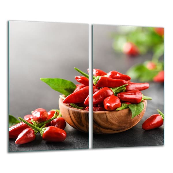 SKÄRBRÄDA I GLAS 2x 30x52 PAPRIKA