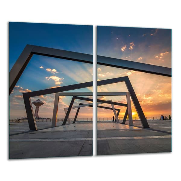 GLAS SKÆREBRÆT 2x 30x52 LANDSKAB