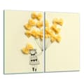Miniatyrbillede 1 af 11: GLAS SKÆREBRÆT 2x 30x52 MAD