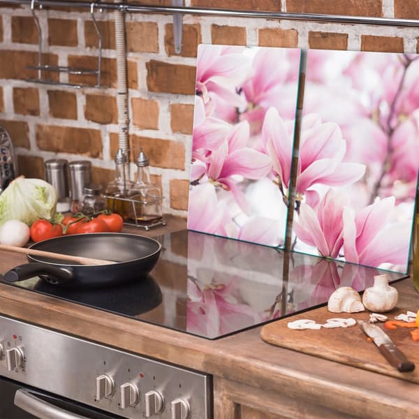 GLAS SKÆREBRÆT 2x 30x52 BLOMSTER