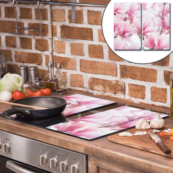 GLAS SKÆREBRÆT 2x 30x52 BLOMSTER