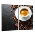 Miniatyrbillede 1 af 11: GLAS SKÆREBRÆT 2x 30x52 KAFFE